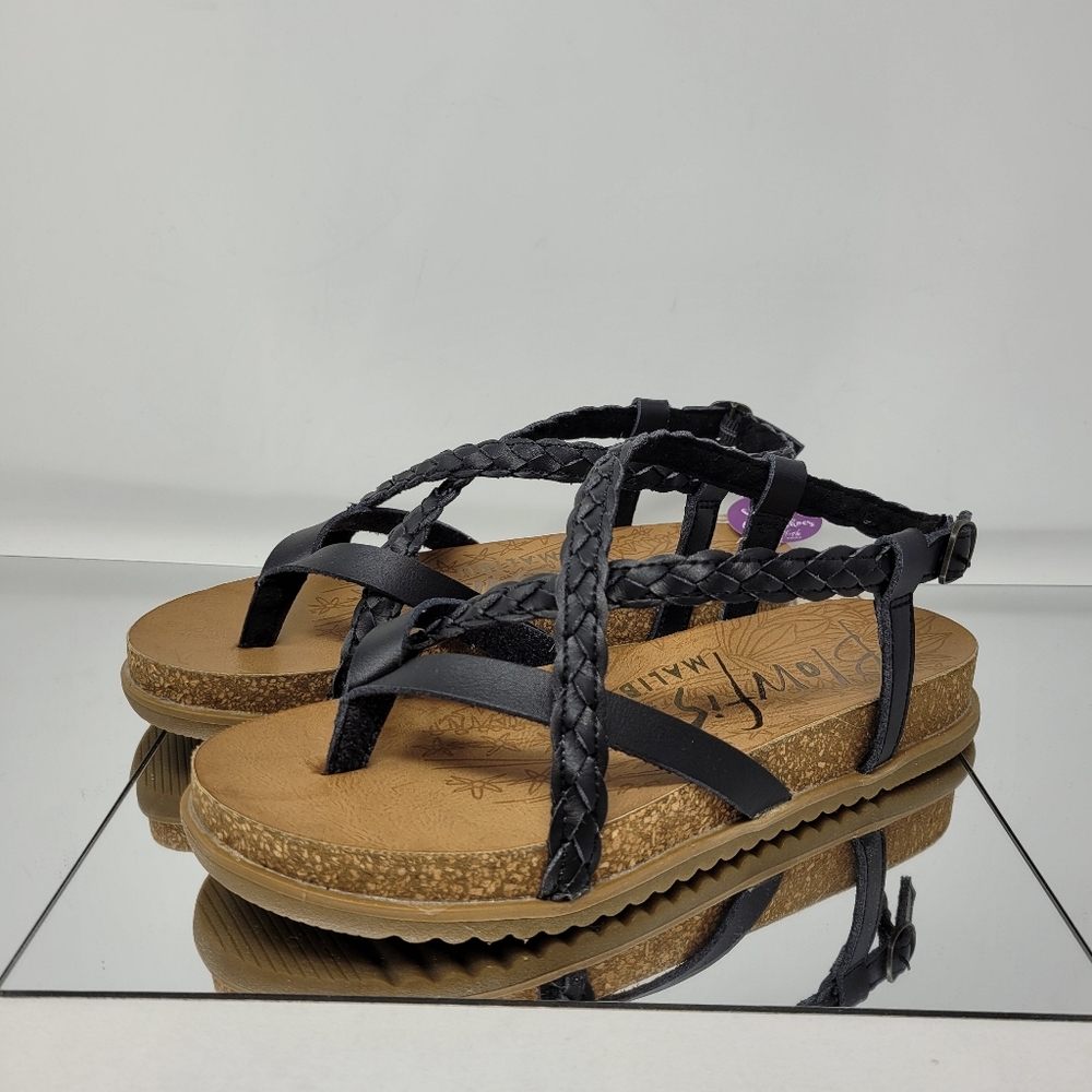 BLOWFISH MALIBU Women's Black Braided Sandals FOXTAIL